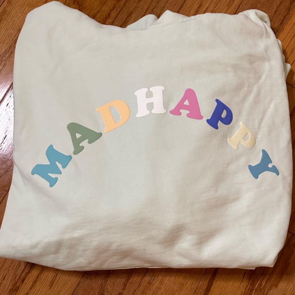 MADHAPPY mint light green hoodie logo NEW IN BAG XL